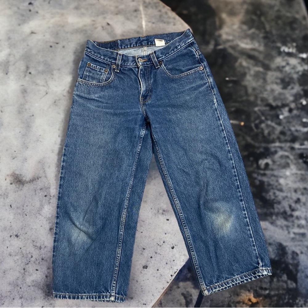 Vintage Levi's 570 Baggy Fit Husky Boyfriend Jeans 28 x 23